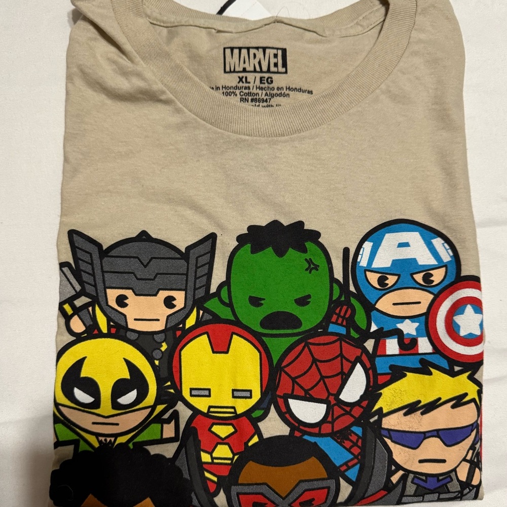 Marvel Tan Superhero Tee